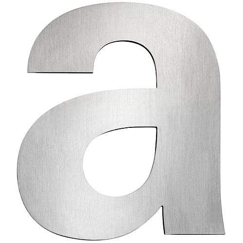 House number plate large "a", stainless steel