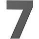 House number plate large "7" anthracite, stainless steel