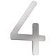 House number plate small, stainless steel Standard 5