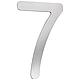 House number plate small, stainless steel Standard 8