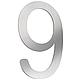 House number plate small, stainless steel Standard 10