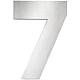 House number plate large "7" stainless steel