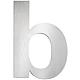 House number plate large "b", stainless steel