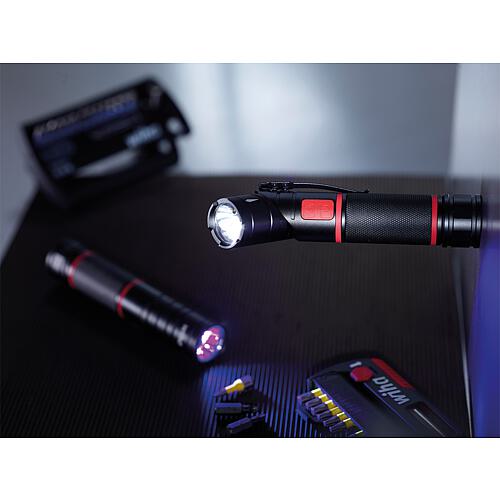 Torch with LED, laser and UV light