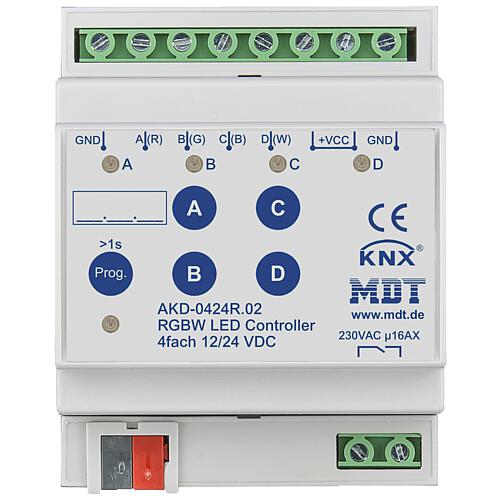 AKD LED controller, rail-mounted, 4 channel, RGBW, RE Standard 2