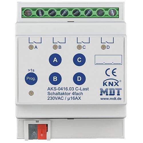 Appareil modulaire actionneur de commutateur 24x, 12TE, REG, 16 A, 230 V AC, charge C, standard, 140 µF