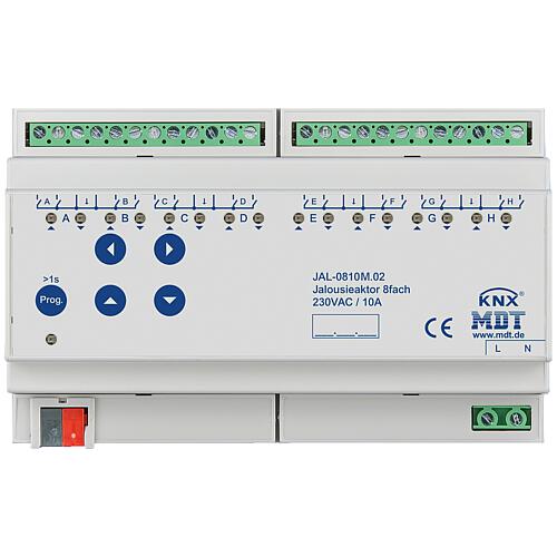 Blind actuator, rail-mounted, with travel time measurement, 10 A, 230 V AC, REG Standard 2