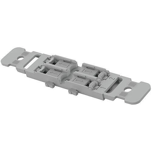 Adaptateur de fixation Wago avec décharge de traction pour connecteur de passage avec levier 221, pour fixation par vis Standard 2