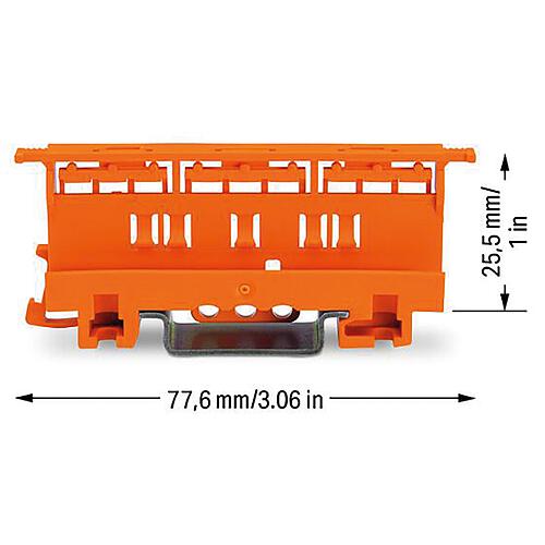 Adaptateur de fixation Wago pour connecteur de passage avec levier 221 Anwendung 1