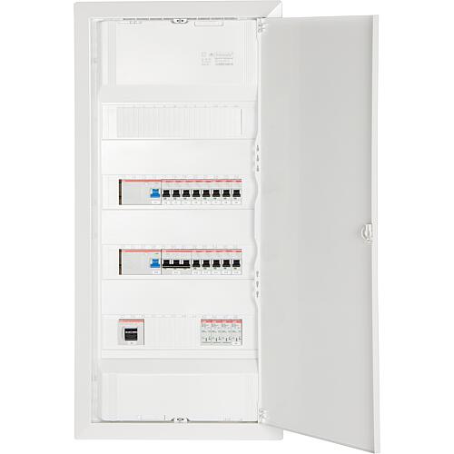 Small distributor, pre-wired, configured, 4-row, flush-mounted