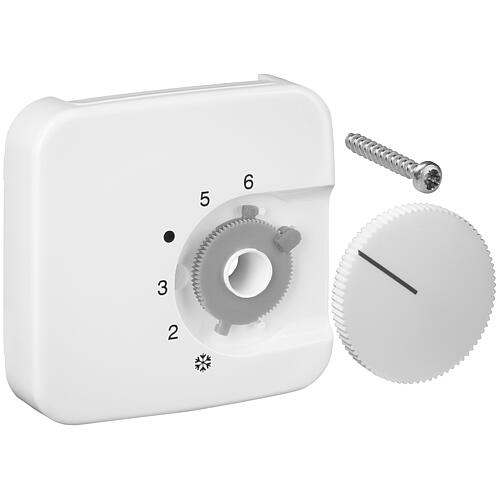 Set de couvercles pour thermostat d'ambiance, blanc pur brillant, JZ-001.200/BJ