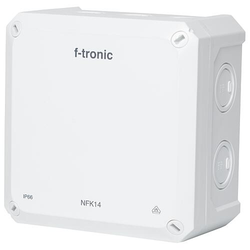 FR junction box 140x140x81 mm, knock-out openings IP66, PS, white, NFK14ws