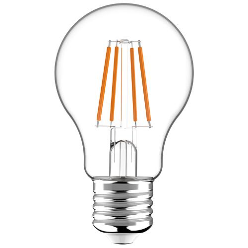 Ampoule LED à filament forme d'ampoule à incandescence A60 E27 4.5W 470lm 2700K clair 330°