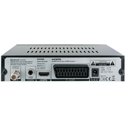 DVB-S2 receiver with USB connection, FTA and Scart + HDMI output