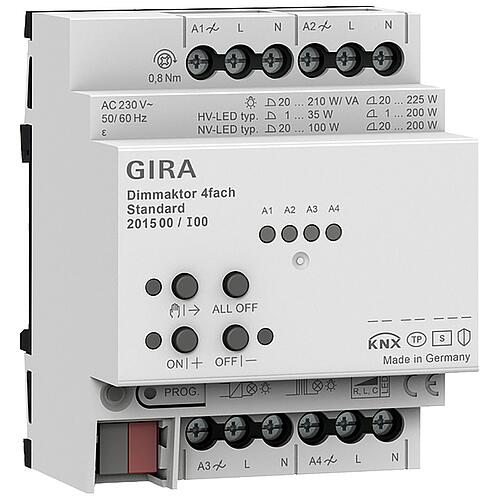 GIRA dimming actuator 4-way Standard for Gira One/KNX REG