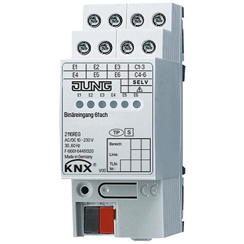 Jung Binäreingang 6fach REG 2116REG KNX Standard 1