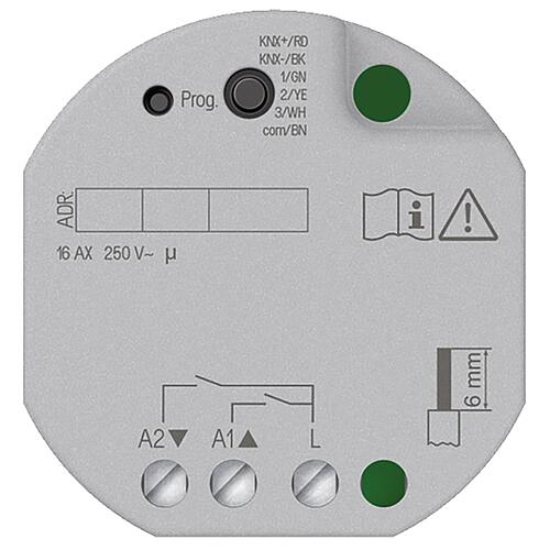 Jung switch/blind actuator Secure 2-/1-way KNX UP 230021SU