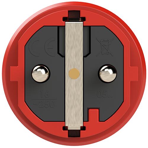 Earth contact plug, solid rubber (red/black)