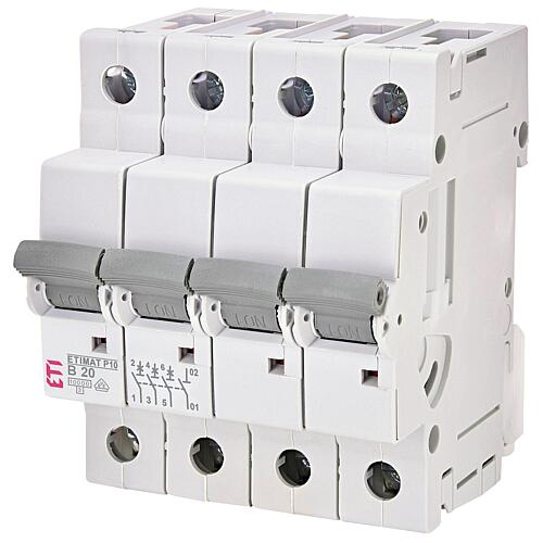 ETI circuit breaker ETIMAT P10 3-pole + N, 10kA, B20, REG