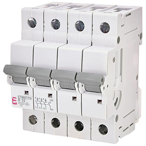 ETI circuit breaker ETIMAT P10 3-pole + N, 10kA, B32, REG