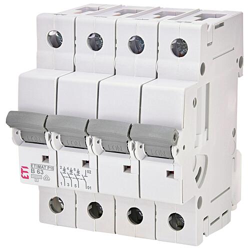 ETI circuit breaker ETIMAT P10 3-pole + N, 10kA, B63, REG