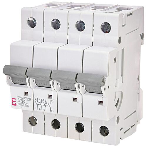 ETI circuit breaker ETIMAT P10 3-pole + N, 10kA, C20, REG