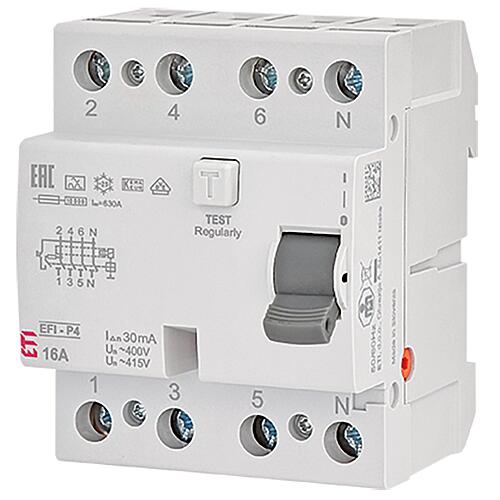 ETI RCD switch EFI-P4 NL, 4-pole, type A, instantaneous Standard 1