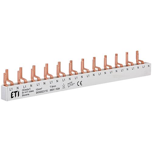 ETI Insulated busbar SKN0021/10, 2-pole