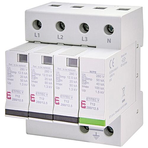 ETI Surge arrester ETITEC V T12 280/12.5 3+1 RC, REG