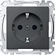 System M, socket outlet with Merten child protection Standard 3