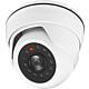 Dummy indoor dome camera KA09, with flashing LED, incl. warning sticker