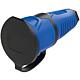 Earth contact coupling with cover, solid rubber (blue/black)