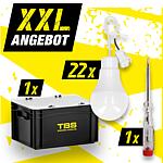 XXL offer construction site socket + phase tester + TBS transport box, 24 pieces