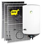 PV boiler Starter sets, 80 l, with 3 x PV panel, connection cable and FREE Power supply units