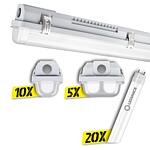 Damp room lights package, Ledvance, IP65, 1500mm, Damp Proof Housing GEN 3, incl. Illuminant 35 pieces