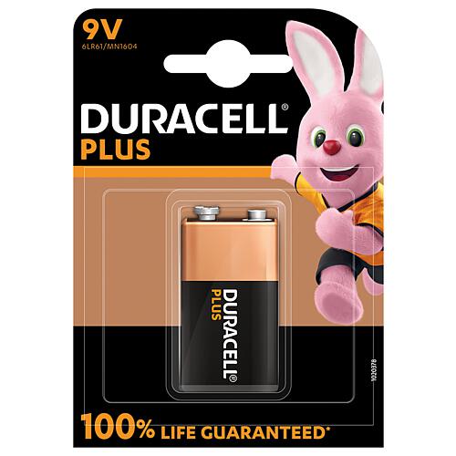 Duracell MN1604 Plus 9V Block battery blister pack of 1