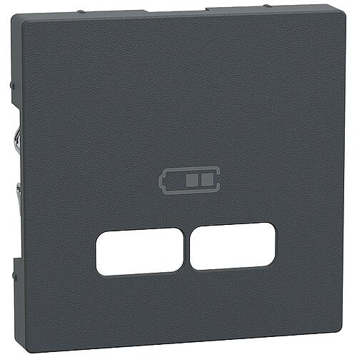 Central plate for USB charging station, System M Standard 4