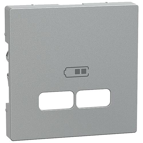 Central plate for USB charging station, System M Standard 5