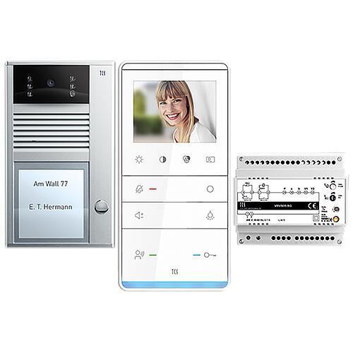 TCS video door intercom set, VIDEO:PACK, AVC11010, IVW5111, for 1 residential unit