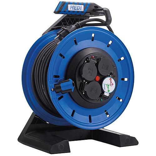 Generation 7 Champion all-plastic cable reel with slip ring (fixed socket insert) Cable length 40 m H07RN-F 3G1.5