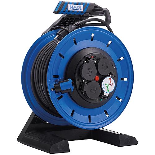 Generation 7 Champion all-plastic cable reel with slip ring (fixed socket insert) Cable length 50 m H07RN-F 3G1.5