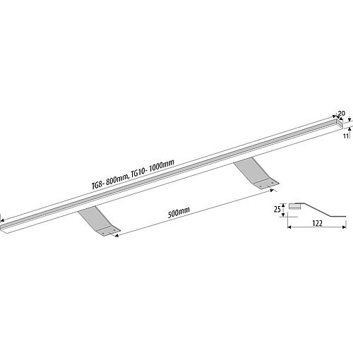 Furniture light 330, LED 3.45 W, 36 LED chrome-plated, 1 m supply cable