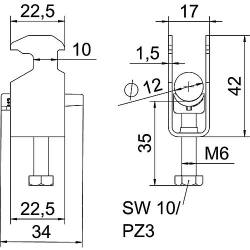Bracket clamp BS-H1-K-12 FT Anwendung 1