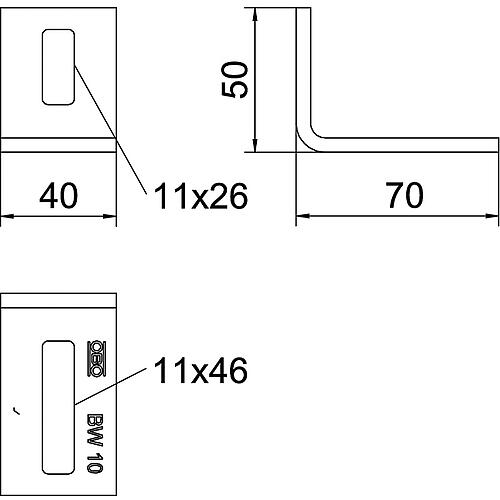 Mounting bracket BW 10