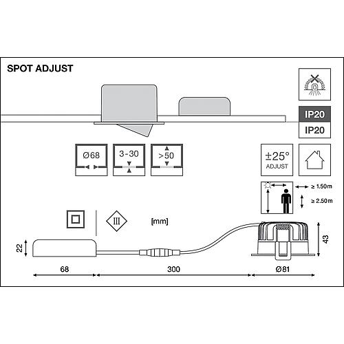 Luminaire LED encastré Spot