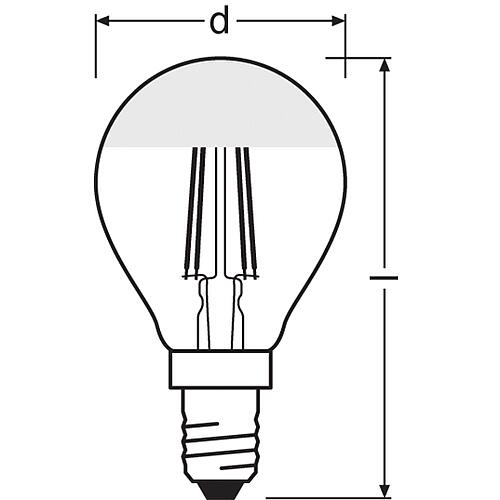 Lampes LED Parathom Filament Mirror Anwendung 1