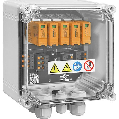 Boîte de jonction de générateur pour Onduleur avec 2 trackers MPP type I + II Standard 1