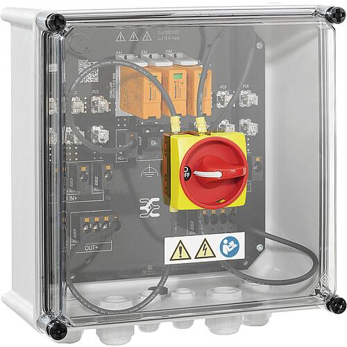 Boîte de jonction de générateur pour Onduleur avec 1 tracker MPP type I + II avec porte-fusible et interrupteur-sectionneur Standard 1