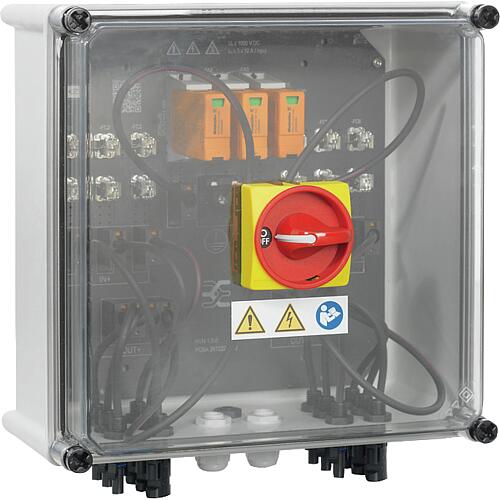 Boîte de jonction de générateur pour Onduleur avec 1 tracker MPP type I + II avec porte-fusible et interrupteur-sectionneur Standard 2