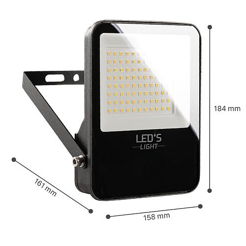 LED spotlight - 50W 6000lm 4000K IP54 - Black